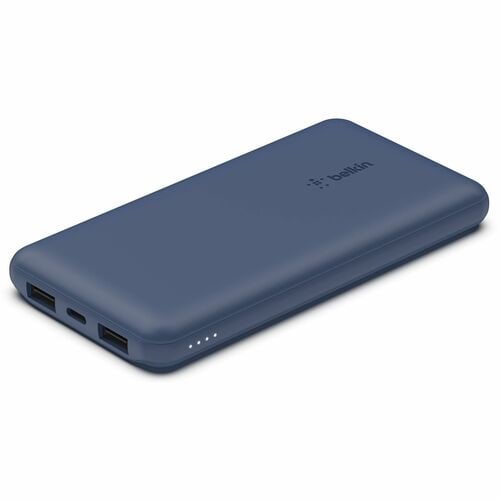 Belkin BoostCharge Stromspeicher - Blau - für iPhone, iPad, AirPod, Smartwatch, Smartphone - 10000 mAh - 3 x USB - Blau