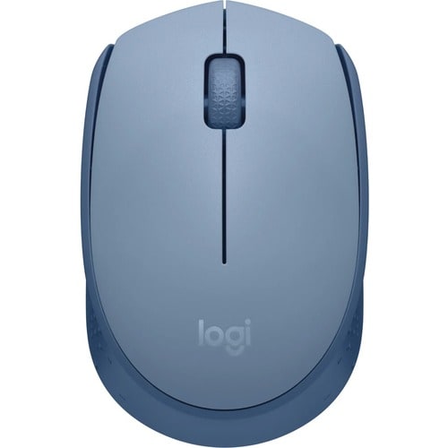 Logitech M171 Mouse - Radio Frequency - USB - Optical - 3 Button(s) - Blue Grey - Wireless - 2.40 GHz - 1000 dpi - Scroll 