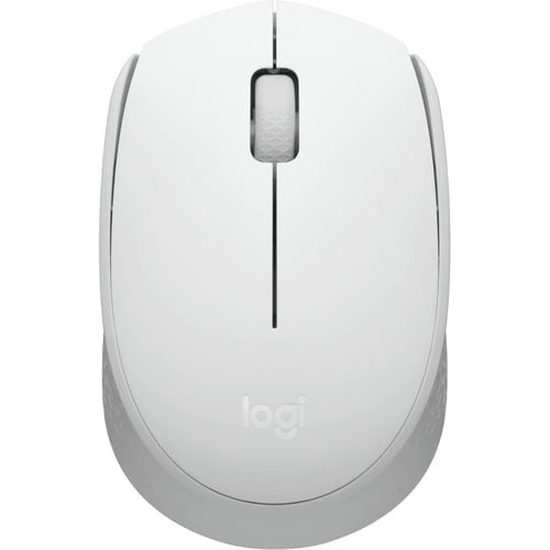 Logitech M171 Mouse - Radio Frequency - USB - Optical - 3 Button(s) - Off White - Wireless - 2.40 GHz - 1000 dpi - Scroll 