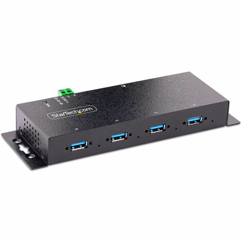 StarTech 4-Port Industrial USB 3.0 5Gbps Hub, Rugged USB Hub with ESD Protection, DIN/Wall/Desk Mountable, USB-A Expansion
