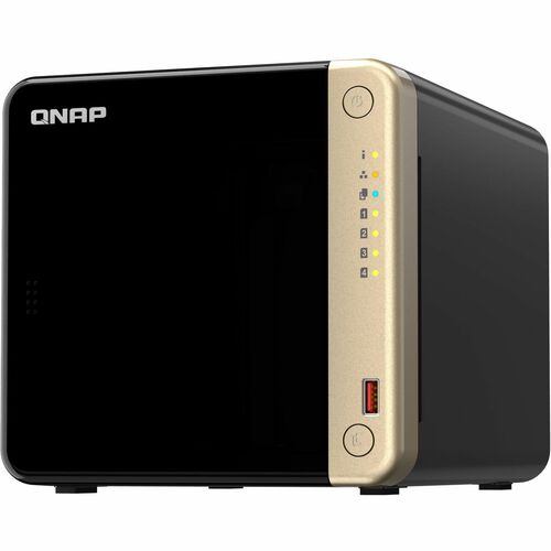QNAP Turbo NAS TS-464-8G 4 x Gesamtzahl Einschübe SAN/NAS-Speichersystem - 4 GB Größe Flash-Speicher - Intel Celeron N5095