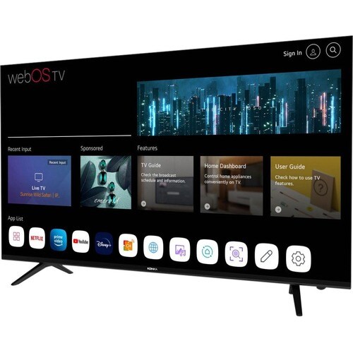 Konka 702 KUD50WT702AN 50" Smart LED-LCD TV - 4K UHDTV - Black - HDR10 - Direct LED Backlight - Alexa Supported - Netflix,