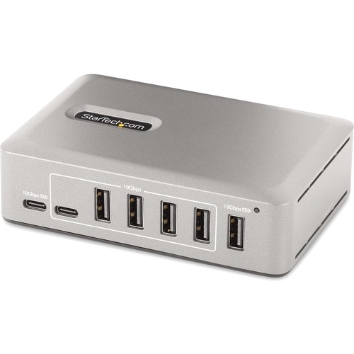 StarTech.com 10-Port USB-C Hub, 8x USB-A + 2x USB-C, Self-Powered w/ 65W Power Supply, USB 3.1 10Gbps Desktop/Laptop USB H
