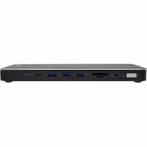 V7 DOCKTB4PT raio 4 Estação de ancoragem - Capacidade de carregamento - Leitor de cartão de memória - SD, microSD - 150 W 