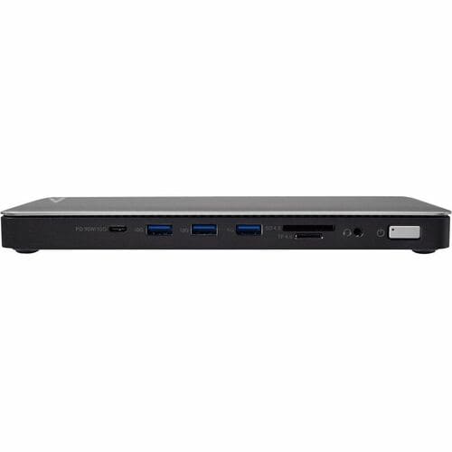 V7 DOCKTB4PT Thunderbolt 4 Docking Station - Charging Capability - Memory Card Reader - SD - 150 W - Black, Silver - 3.0 D