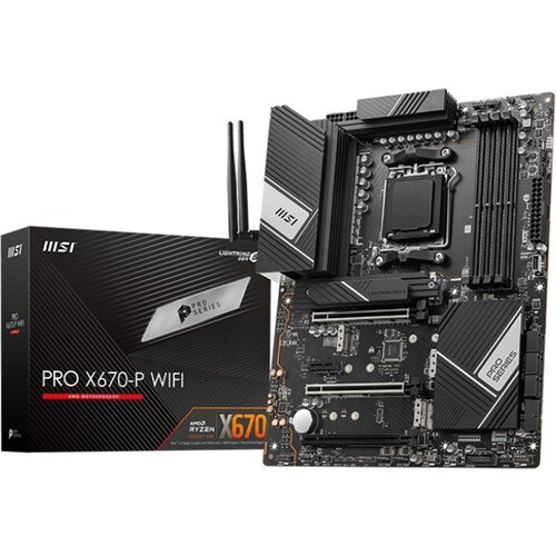 MSI X670-P WIFI Gaming Desktop Motherboard - AMD X670 Chipset - Socket AM5 - ATX - Ryzen 7 Processor Supported - 128 GB DD