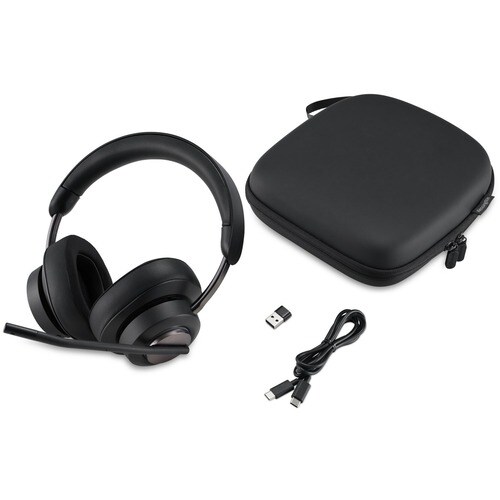 Kensington H3000 Kabellos Über das Ohr, Kopfbügel Stereo Headset - Schwarz - Google Assistant, Siri - Binaural - Geschloss