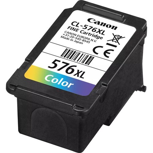 Canon CL-576XL Original High Yield Inkjet Ink Cartridge - Cyan, Magenta, Yellow - 1 Pack - 12.6 mL - 300 Pages