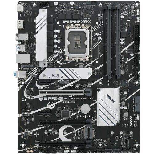 Asus Prime H770-PLUS D4 Desktop Motherboard - Intel H770 Chipset - Socket LGA-1700 - ATX - Core, Pentium Gold, Celeron Pro