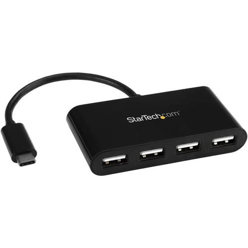 StarTech.com Concentrador USB - USB Tipo C - Externo - Negro - 4 Total USB Port(s) - 4 USB 2.0 Port(s) - Mac, PC, Linux