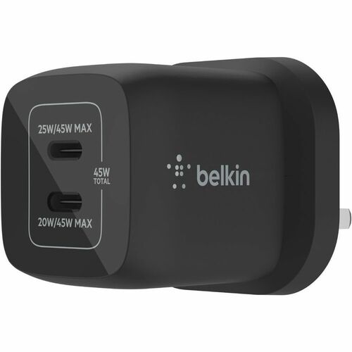 Belkin BoostCharge Pro 45 W AC Adapter - Universal Adapter - For iPhone, MacBook, MacBook Pro - 120 V AC, 230 V AC Input -