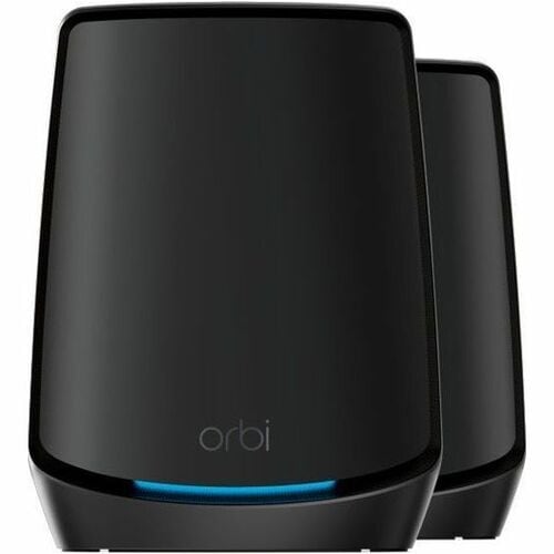 Netgear Orbi RBK862B Wi-Fi 6 以太网 无线路由器 - 三频 - 2.40 GHz ISM 频段 - 5 GHz UNII 频段 - 8 x 天线(8 x 内部) - 750 MB/s 无线速度 - 4 x 网络端口 