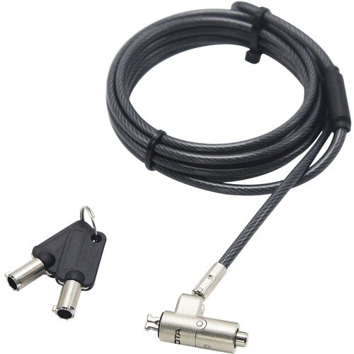 Dicota Nano Cable Lock For Notebook, Projector, Printer - 2 m Cable - Keyed Lock - Silver - Zinc Alloy - For Notebook, Pro
