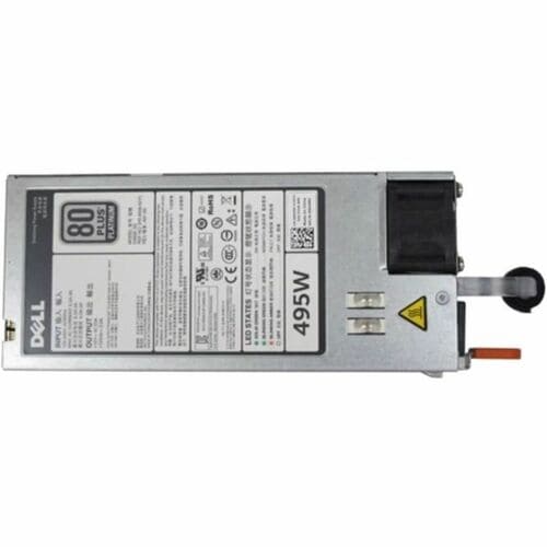 DELL SOURCING - NEW Single, Hot-plug Power Supply (1+0), 495-Watt - Hot-pluggable, Plug-in Module - 495 W