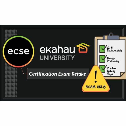 Ekahau ECSE Design Certification Exam Retake Technology Training Certification - 4 Day Duration - Exam