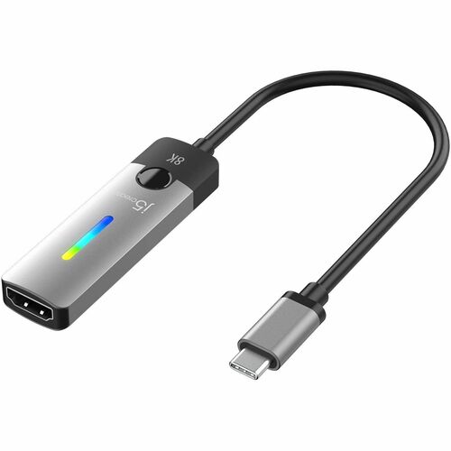 j5create A/V Adapter - 1 - 7680 x 4320 Supported - Black, Grey