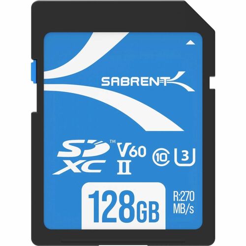 Sabrent Rocket 128 GB Class 10/UHS-II (U3) V60 SD - 1 - 270 MB/s Read - 170 MB/s Write - 1 Year Warranty
