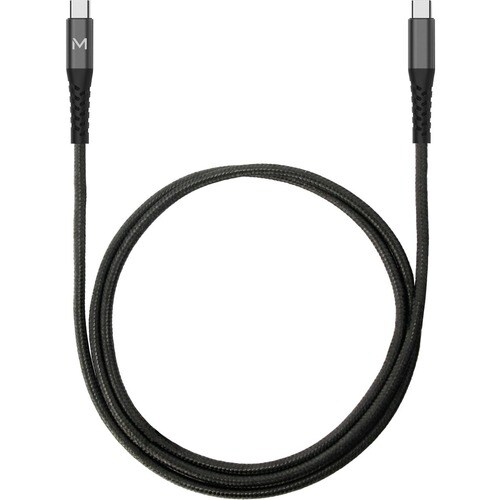 MOBILIS 1 m USB-C Datentransferkabel für Smartphone, Tablet, Notebook - Zweiter Anschluss: 1 x USB Type C - Male - Schwarz