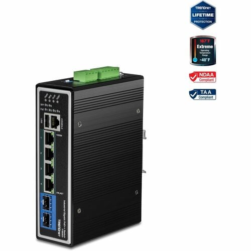Commutateur Ethernet TRENDnet TI-BG62i 6 Ports Gérable - Gigabit Ethernet - 1000Base-T, 1000Base-FX - Conforme aux normes 