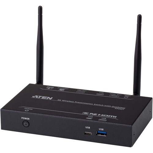 ATEN VP2021 4K Wireless Presentation Switch with Quad View - 3840 × 2160 - 4K, Full HD - 2160p4 x 2 - Speaker, Computer, N