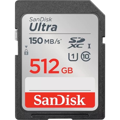 SanDisk Ultra 512 GB Class 10/UHS-I (U1) SDXC - 150 MB/s Read - 10 Year Warranty