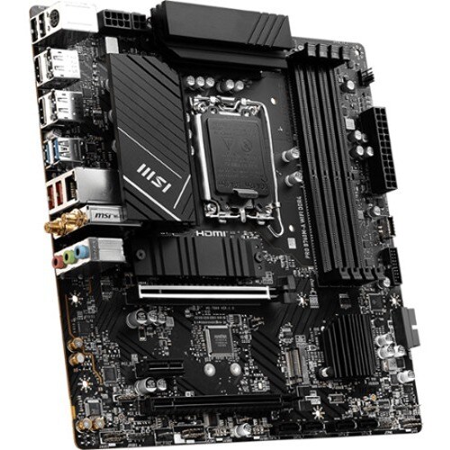 MSI Pro B760M-A WIFI DDR4 Gaming Desktop Motherboard - Intel B760 Chipset - Socket LGA-1700 - Micro ATX - Core, Pentium Go