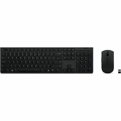 Lenovo Professional Keyboard & Mouse - Danish - USB Type A Scissors Wireless Bluetooth 2.40 GHz Keyboard - Keyboard/Keypad