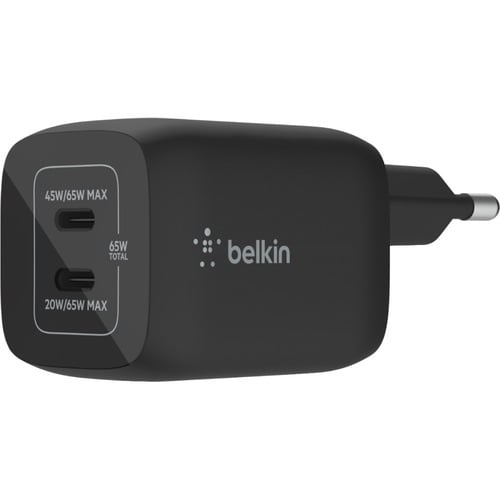 Belkin BOOST↑CHARGE PRO 65 W AC Adapter - 1 Pack - Universal Adapter - For Smartphone, MacBook, iPhone, Gaming Console, No