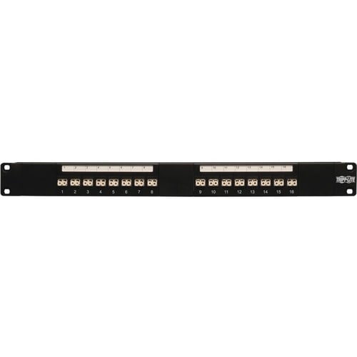 Tripp Lite by Eaton N490-016-LCLC 16 Port(s) Network Patch Panel - 16 x RJ-11 - 16 x - 1U High - 19" Wide - Rack-mountable