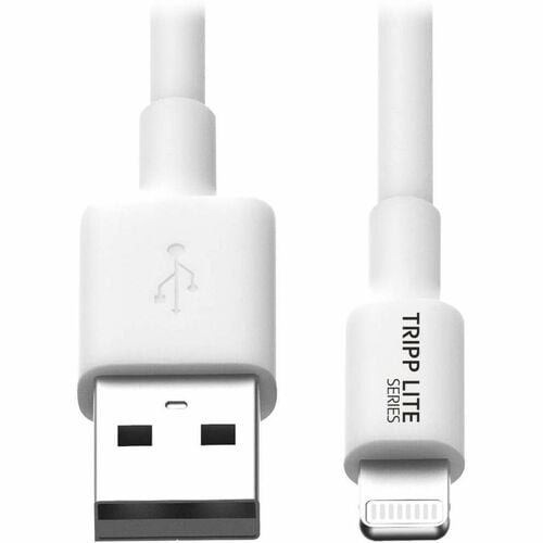 Tripp Lite series M100-003-WH 91.44 cm Lightning/USB Data Transfer Cable - Cable for iPad, iPhone, iPod - First End: 1 x U