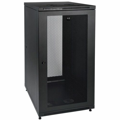 Tripp Lite by Eaton SmartRack SR24UB 24U Floor Standing Rack Cabinet for Server825.50 mm Rack Depth - Black - 453.59 kg Dy