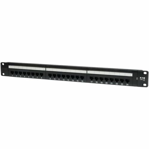 Tripp Lite series N052-024 24 Port(s) Network Patch Panel - TAA Compliant - 24 x RJ-45 - 24 x RJ-11 - 1U High - 19" Wide -