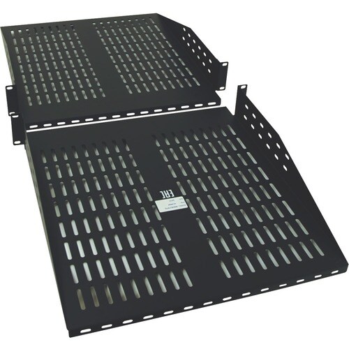 Tripp Lite series SRSHELF2PX2 2U Rack-mountable Rack Shelf - 482.60 mm Rack Width - Black - Cold-rolled Steel (CRS) - 54.4