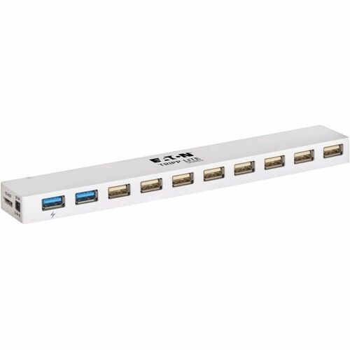 Tripp Lite series U360-010C-2X3 USB Hub - USB 3.0 Micro-B - External - White - 10 Total USB Port(s) - 8 USB 2.0 Port(s) - 