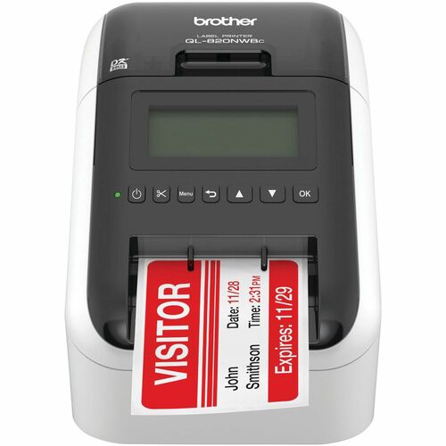Brother QL-820NWBC Desktop Direktthermodrucker - Zweifarbig - Desktop - Etikettendruck - Fast Ethernet - USB - Bluetooth 5