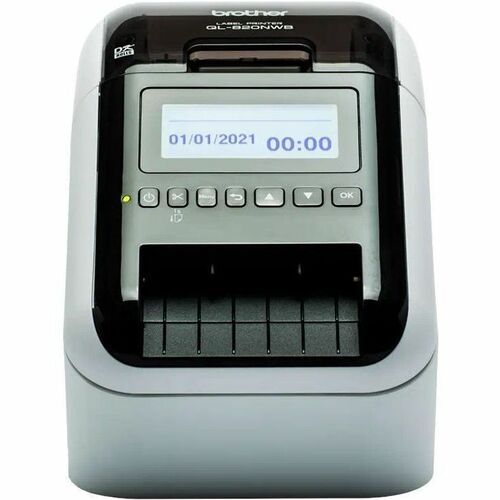 Brother QL-820NWBCVM Desktop Thermal Transfer Printer - Label Print - Ethernet - USB - Bluetooth - Wireless LAN - With Cut