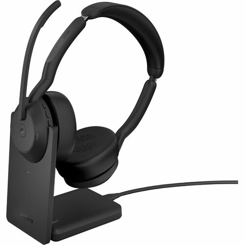 Jabra Evolve2 55 Wired/Wireless On-ear Stereo Headset - Black - Binaural - Supra-aural - 3000 cm - Bluetooth - 20 Hz to 20