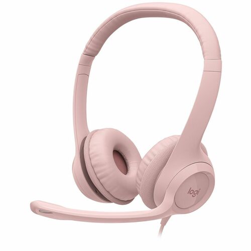 Auriculares Logitech H390 Cableado Sobre la cabeza Estéreo - Rosa - Binaural - Circumaural - 32Ohm - 20Hz a 20kHz - 189.9c