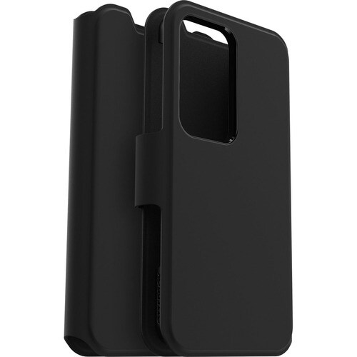 OtterBox Strada Via Carrying Case (Folio) Samsung Galaxy S23 Smartphone - Night Black - Drop Resistant, Fingerprint Resist
