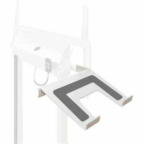 HAGOR Rackablage für Notebook, TV, Bodenlift - Weiß - Höhenverstellbar - max. 5 kg Traglast