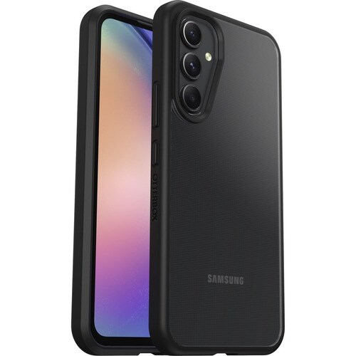 OtterBox React Case for Samsung Galaxy A54 Smartphone - Black, Transparent - Drop Resistant, Bacterial Resistant, Scratch 