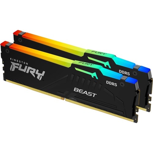 Kingston FURY Beast 16GB (2 x 8GB) DDR5 SDRAM Memory Kit - For Computer, Motherboard - 16 GB (2 x 8GB) - DDR5-5200/PC5-416