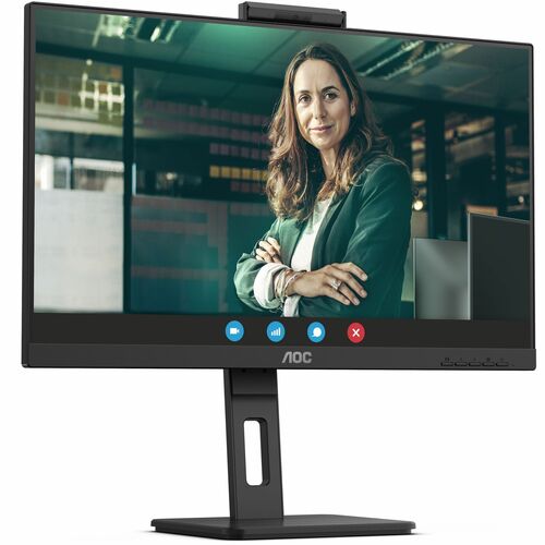 AOC Q27P3QW 27" Class Webcam WQHD LED Monitor - 16:9 - Textured Black - 68.6 cm (27") Viewable - In-plane Switching (IPS) 