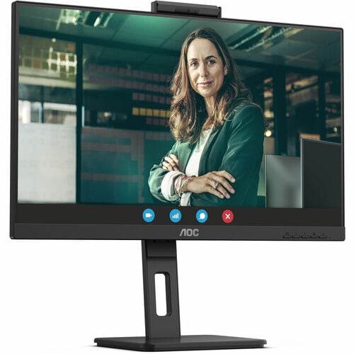 AOC 24P3QW 24" Class Webcam Full HD LED Monitor - 16:9 - Black - 60.5 cm (23.8") Viewable - In-plane Switching (IPS) Techn