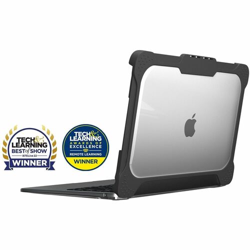 MAXCases Extreme Shell-L Rugged Case for Apple MacBook Air - Black/Clear - Impact Absorbing, Impact Resistant, Scratch Res