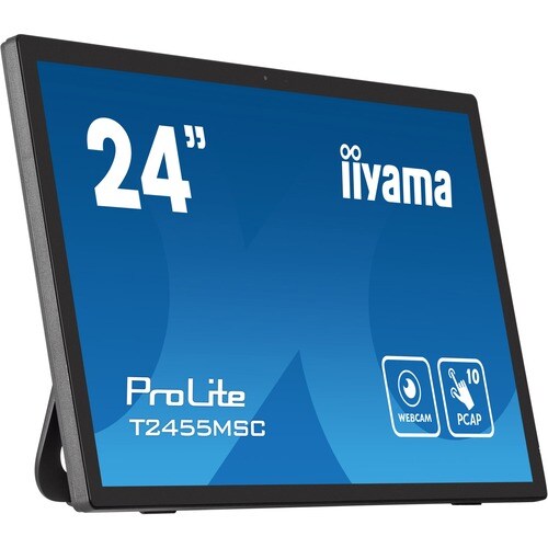 iiyama ProLite 24 Zoll Class LCD-Touchscreen-Monitor - 16:9 Format - 5 ms Reaktionszeit - Webcam - 60,5 cm (23,8 Zoll) Vie
