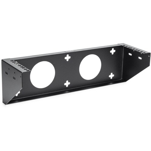 3U 19in Steel Vertical Wall Mount Rack Bracket - Fully assembled with cage screws and nuts - Steel - Maximum load capacity