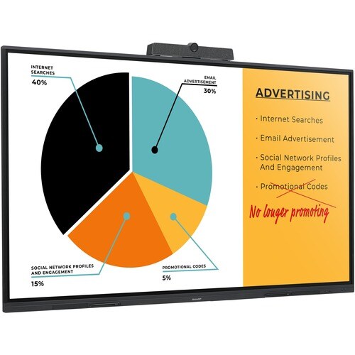 Sharp NEC Display PN-L652B 65" (165.1 cm) Class LCD Touchscreen Monitor - 16:9 - 65" (165.1 cm) Viewable - PrecisionTouch 