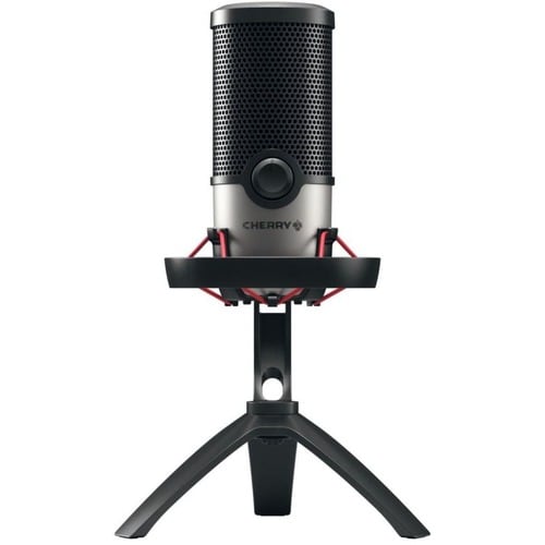 CHERRY UM 6.0 Advanced Wired Microphone - Silver, Black - 2.50 m - 20 Hz to 20 kHz - Cardioid, Omni-directional - Shock Mo
