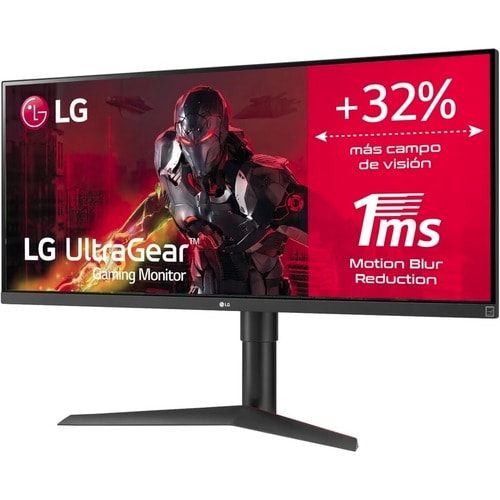 LG UltraGear 34WP65CP-B 34" Class WQHD Curved Screen Gaming LCD Monitor - 21:9 - Matte Black, Glossy Black, Black Hairline